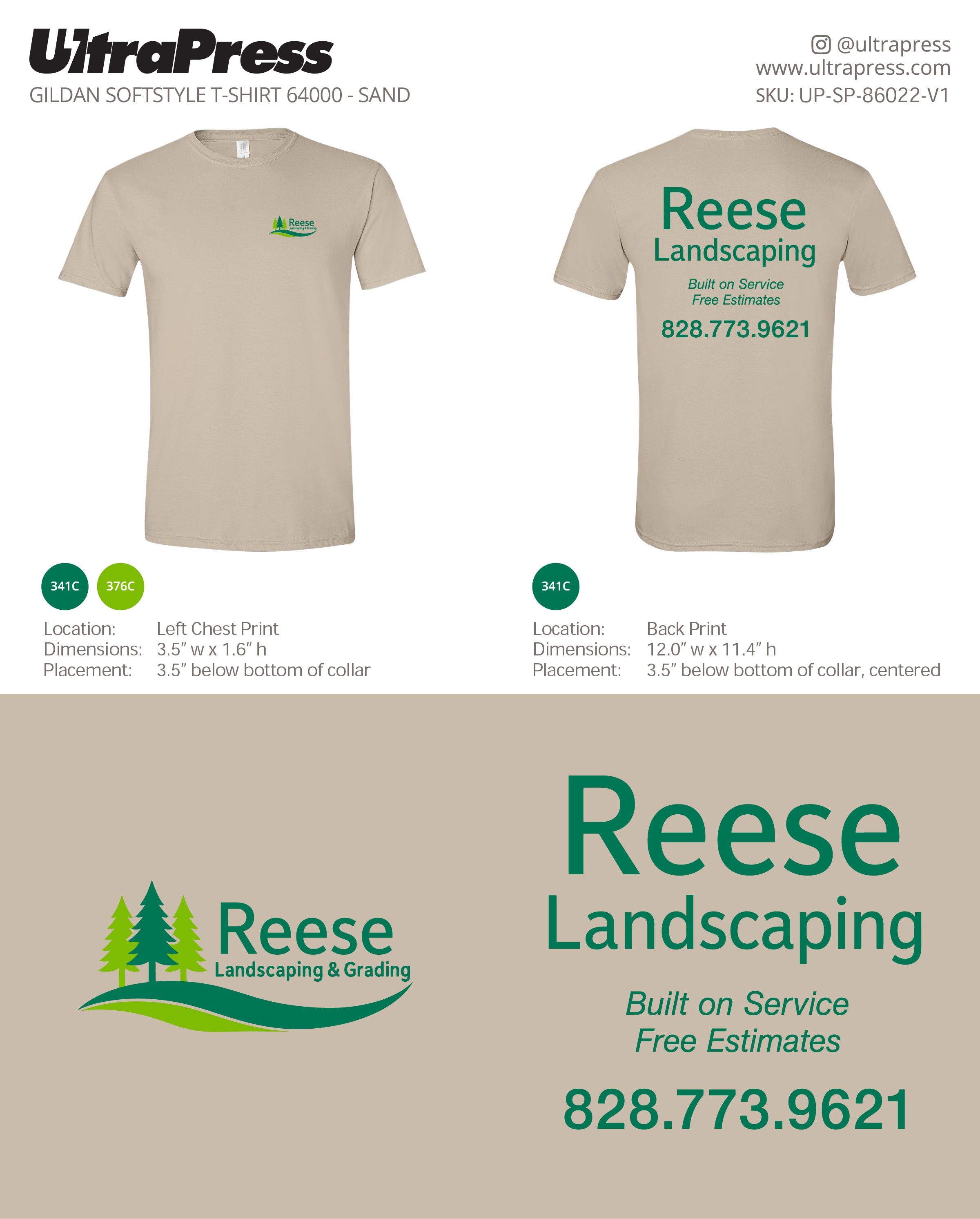 UP-SP-86022 Reese Landscaping - Casey Reese 100 Min Qty (Bulk)
