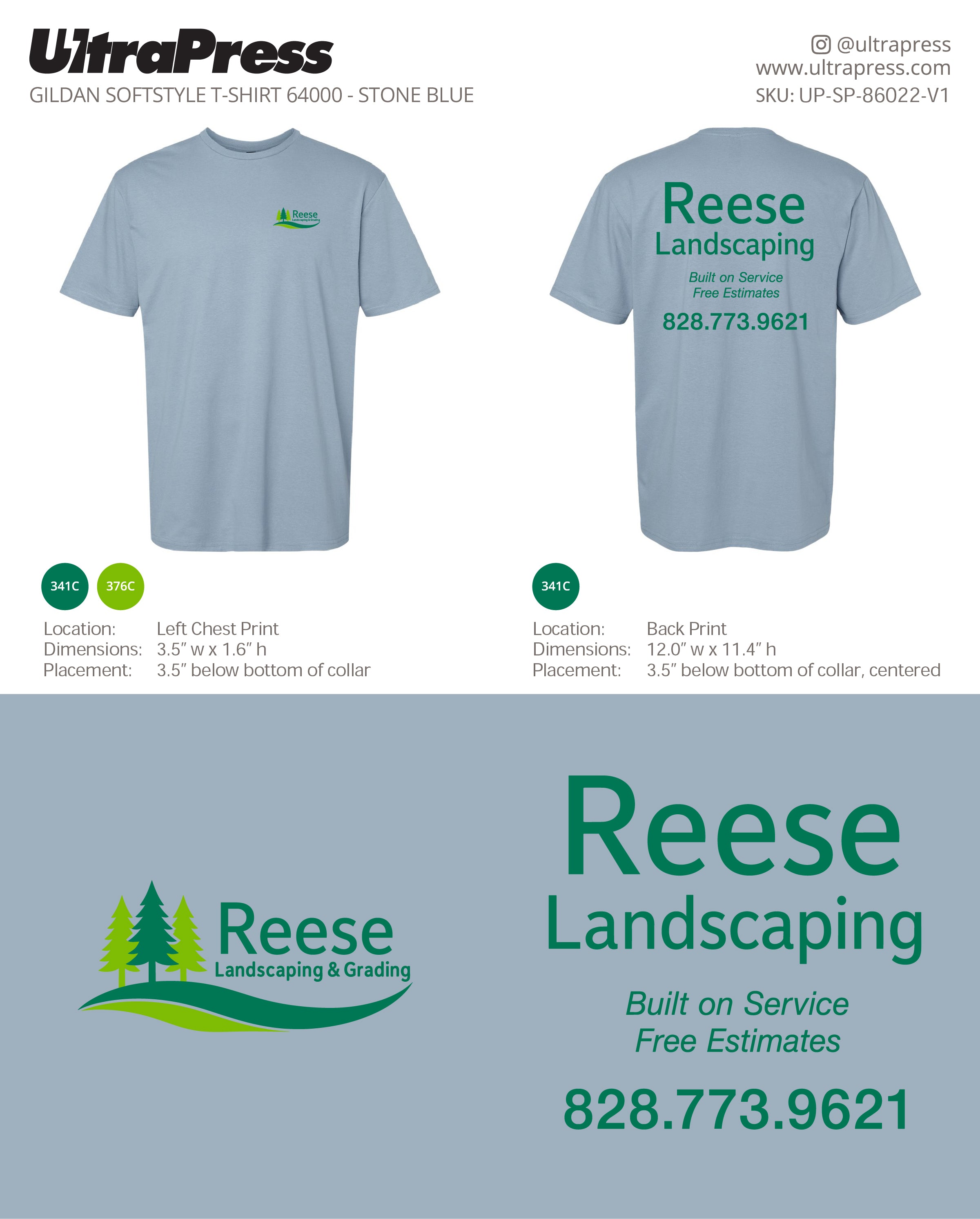 UP-SP-86022 Reese Landscaping - Casey Reese 100 Min Qty (Bulk)