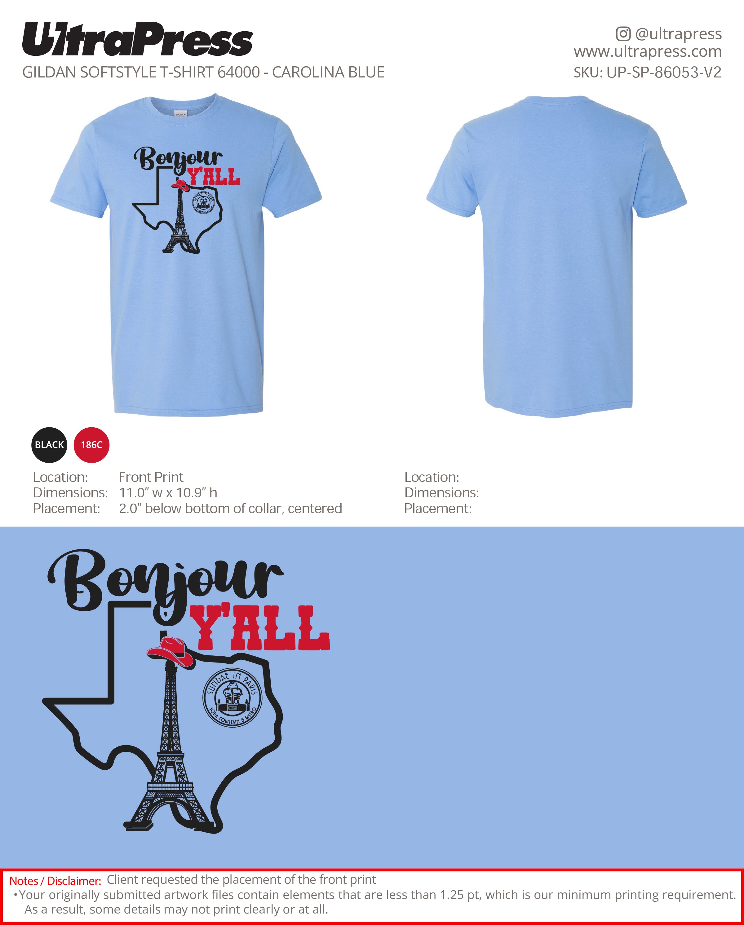 UP-SP-86053 Bonjour Y'ALL - Walt Reep 100 Min Qty (Bulk)