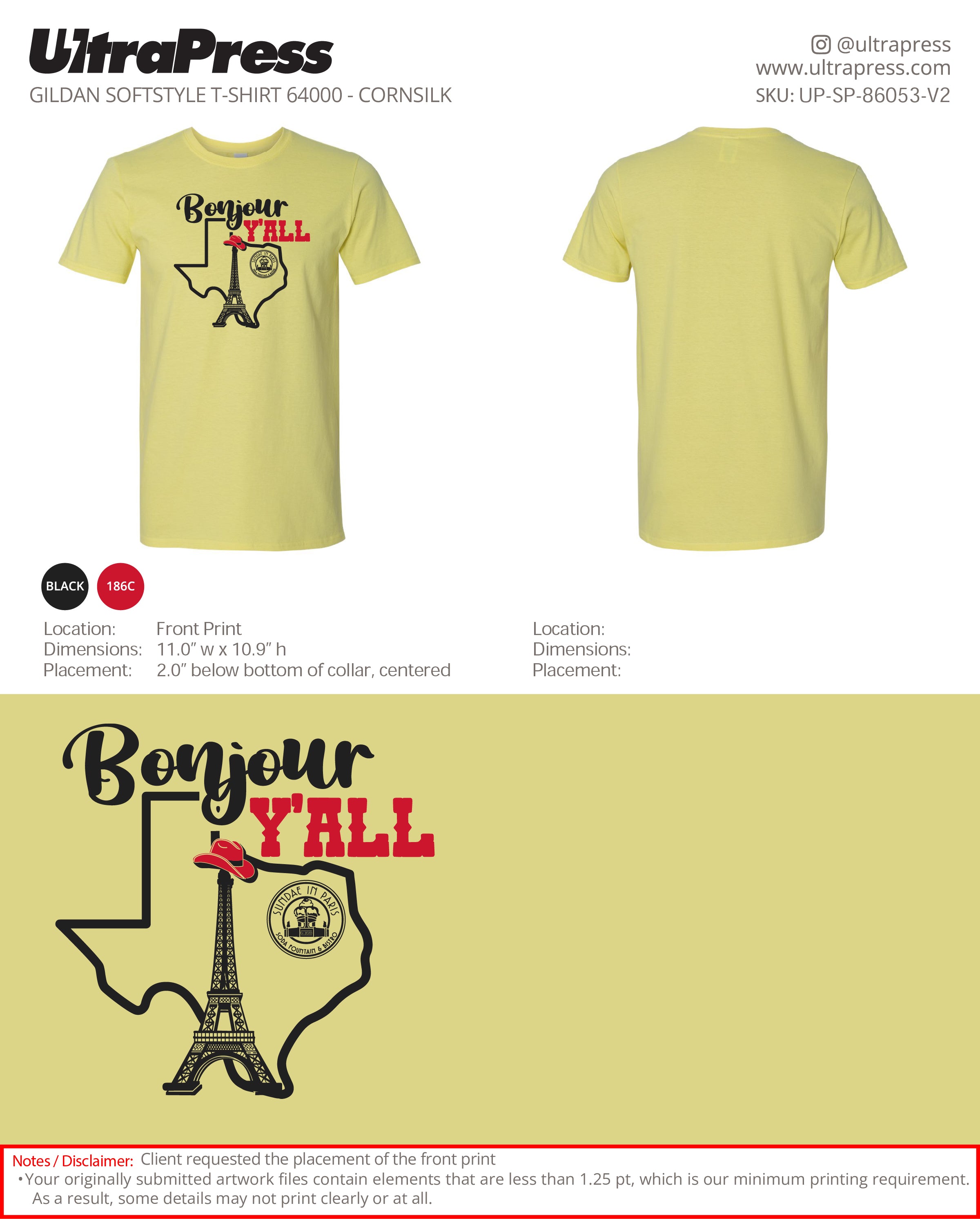 UP-SP-86053 Bonjour Y'ALL - Walt Reep 100 Min Qty (Bulk)