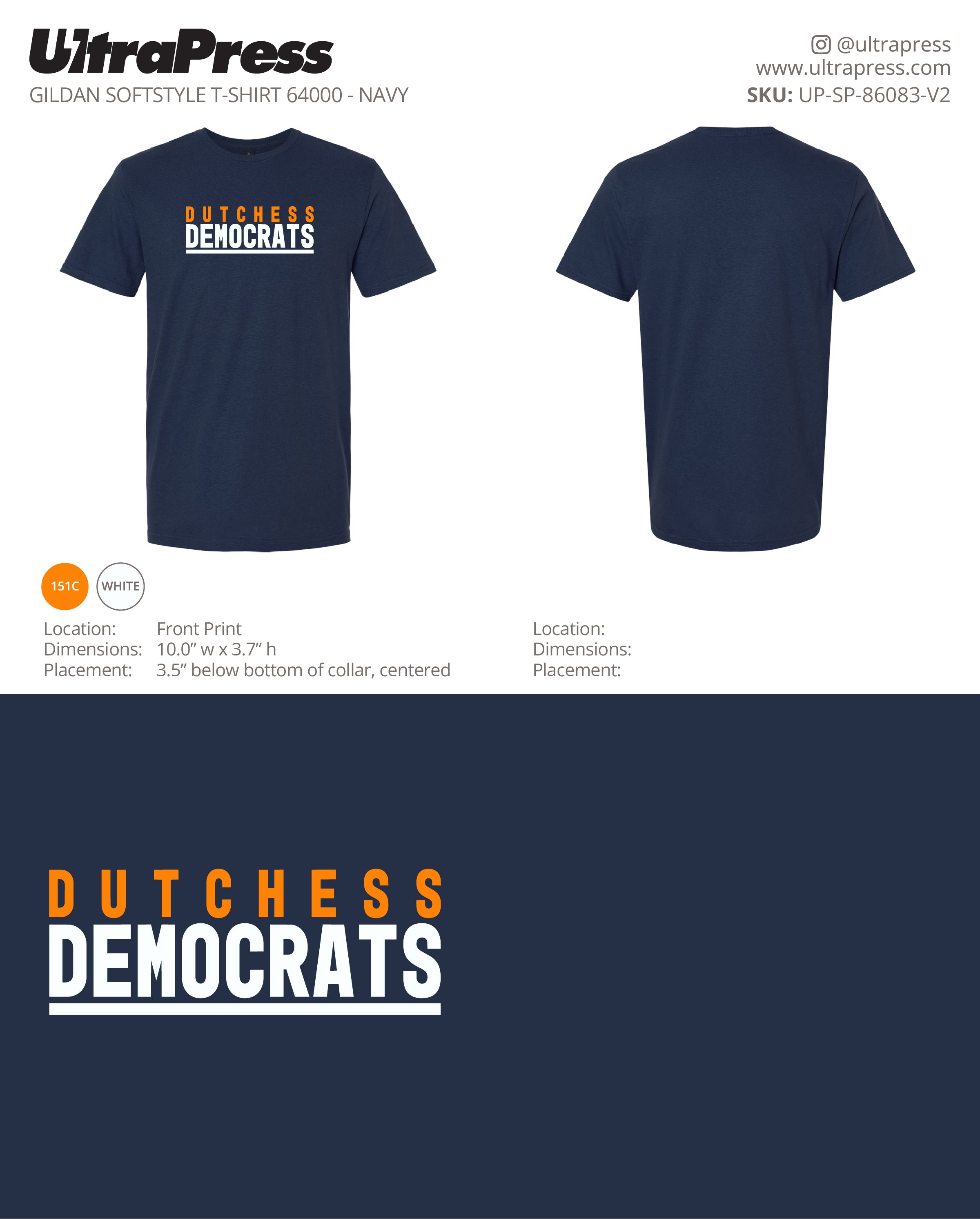 UP-SP-86083 Dutchess Democrats - Donnie Roberts - 100 Min Qty - Package Deal (Bulk)