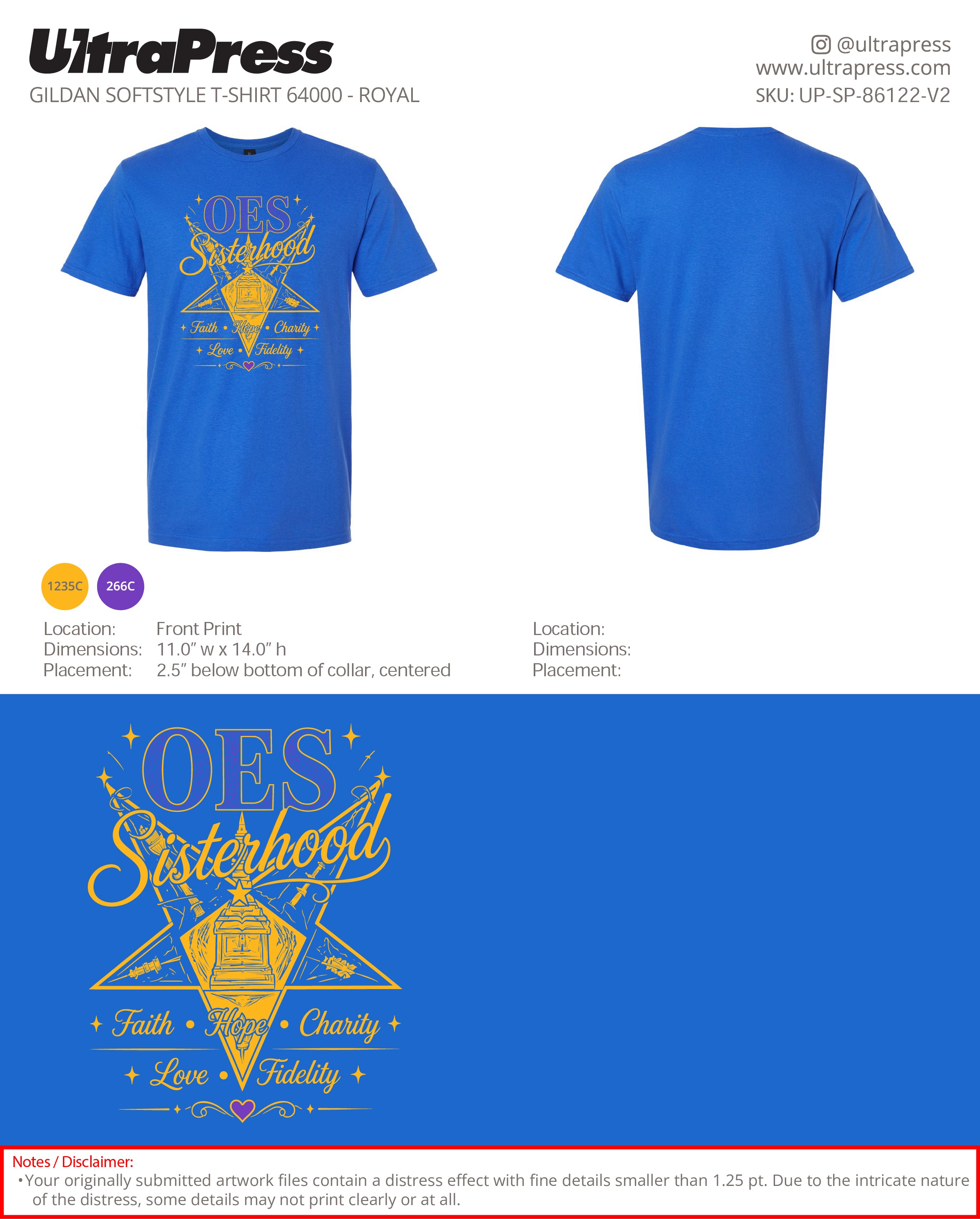 UP-SP-86122 OES Sisterhood - Stephanie Rountree 100 Min Qty (Bulk)