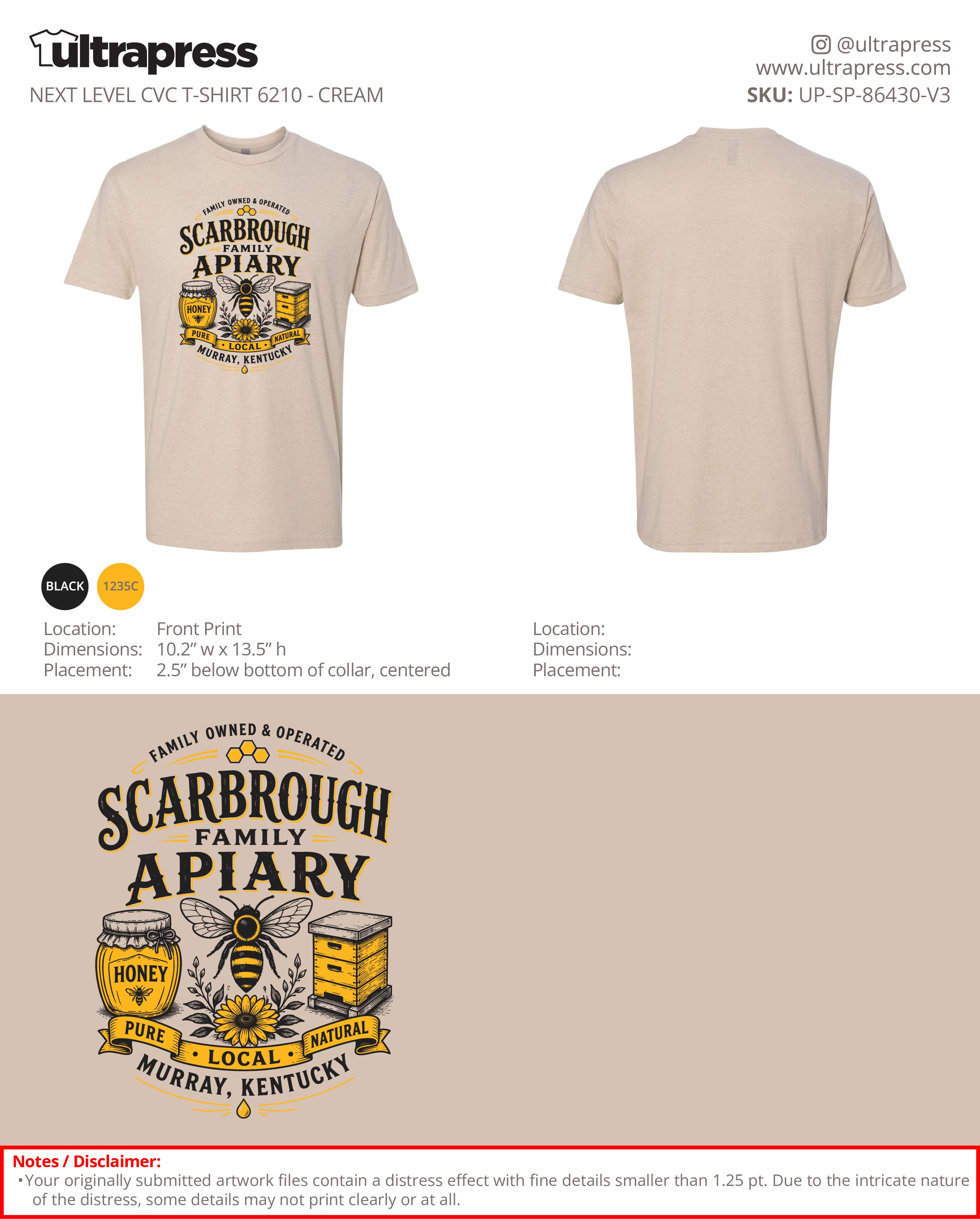 UP-SP-86430 Scarbrough Family Apiary - Ashley Scarbrough - 100 Min Qty - Package Deal (Bulk)