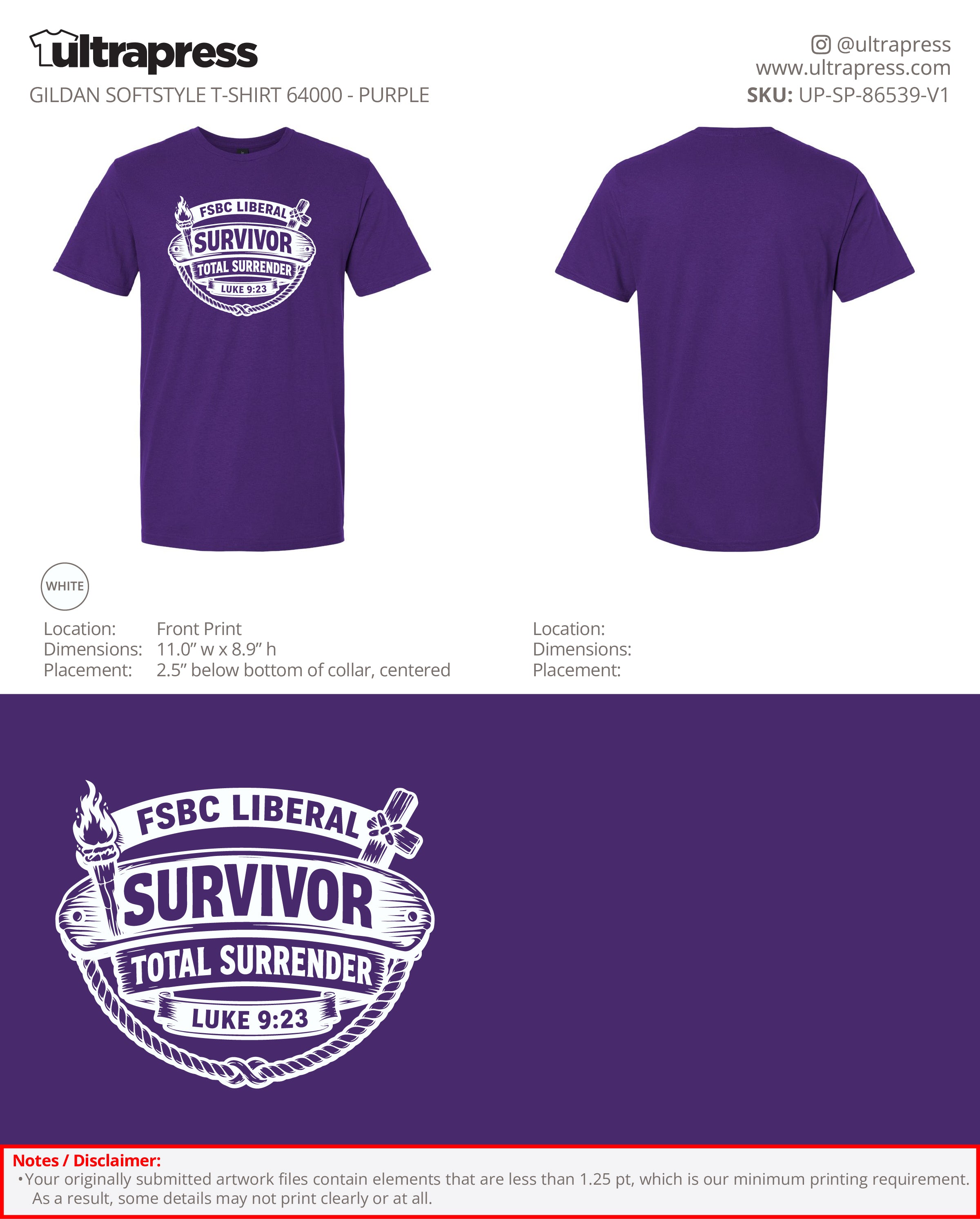 UP-SP-86539 FSBC Liberal Survivor - Andrew Puett - 100 Min Qty - Package Deal (Bulk)