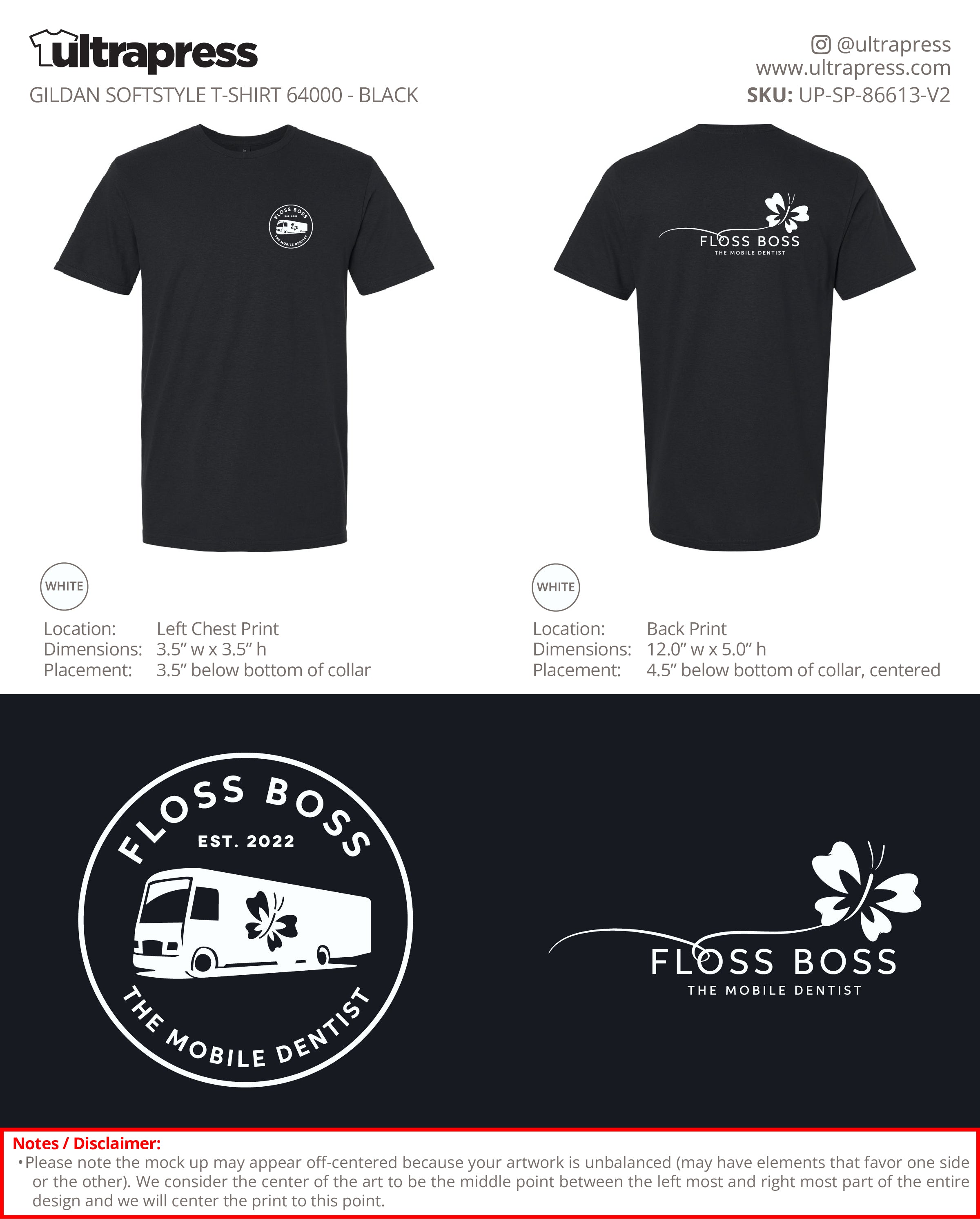 UP-SP-86613 Floss Boss Black Shirts - Lina Kim 100 Pieces Package Deal (Bulk)