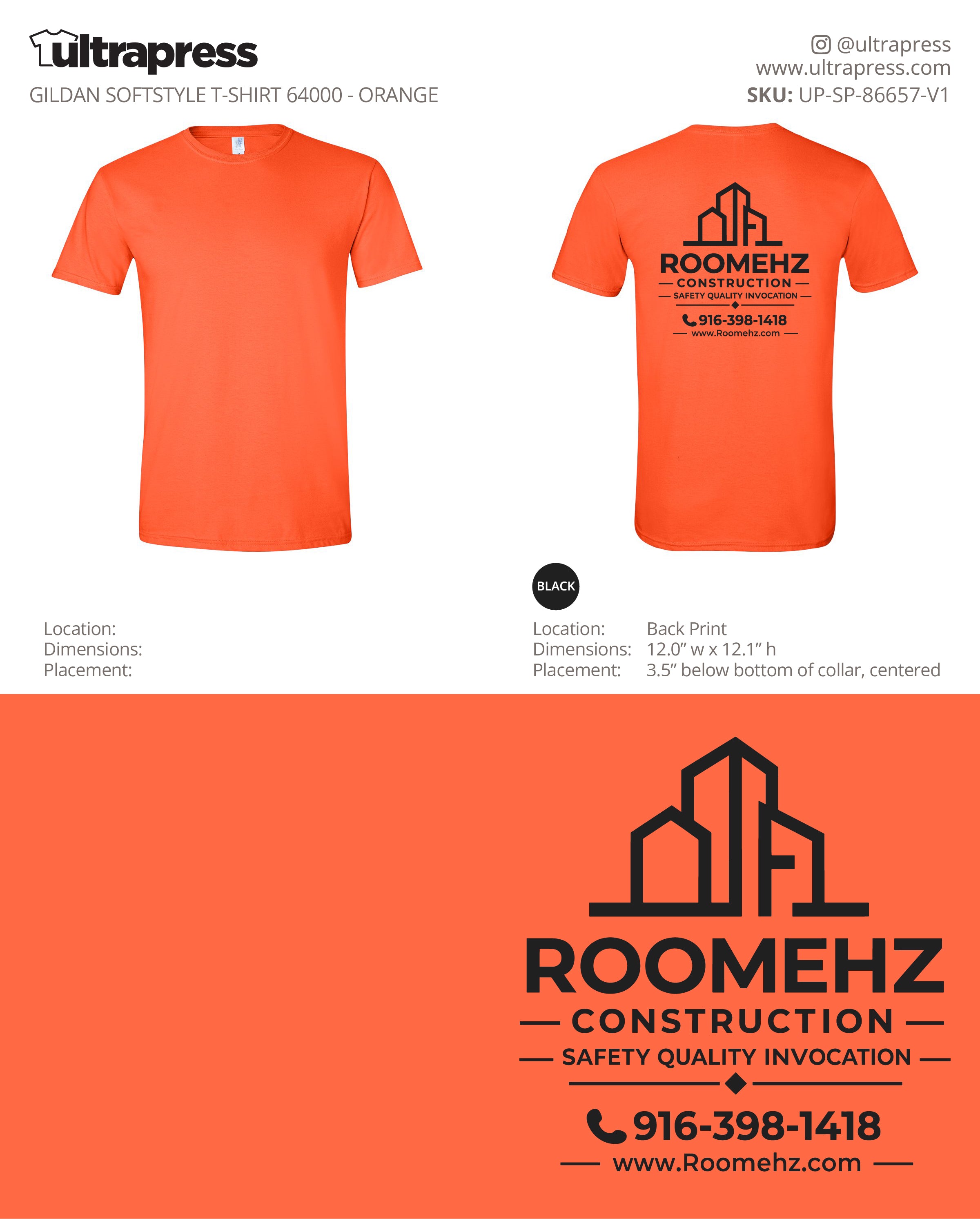 UP-SP-86657 ROOMEHZ Construction - Brian Rahmani 100 Min Qty (Bulk)