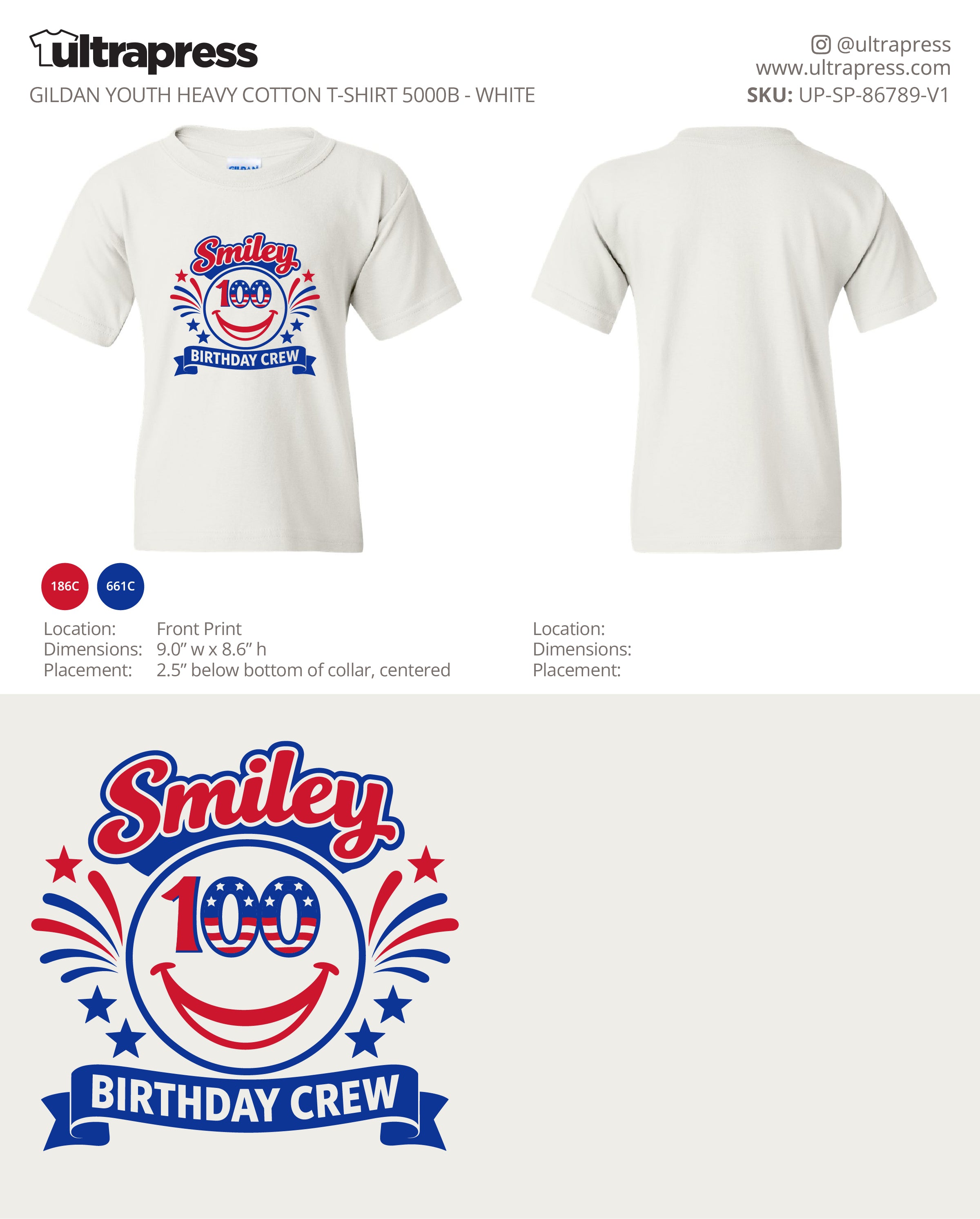 UP-SP-86789 Smiley Birthday Crew - Deanna Rosenwinkel - 100 Min Qty - Package Deal (Bulk)