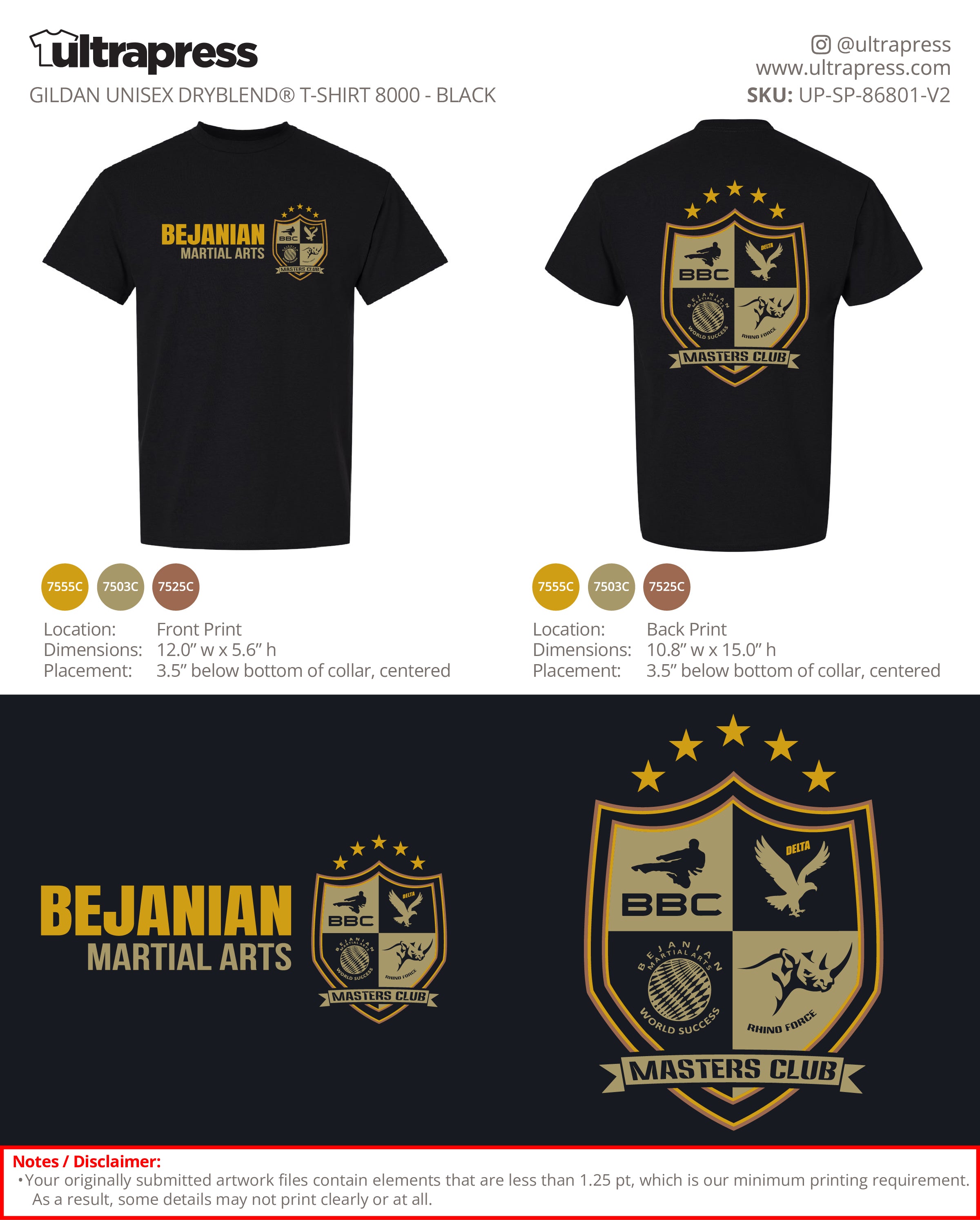 UP-SP-86801 Master's Club Shirt - Varouj Bejanian - 100 Min Qty - Package Deal (Bulk)