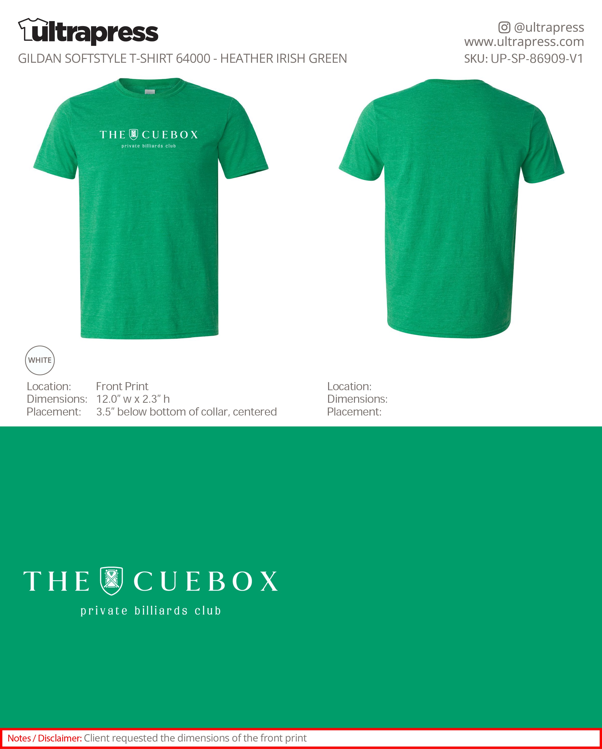 UP-SP-86909 The Cuebox White Logo - Member Services - 100 Min Qty - Package Deal (Bulk)