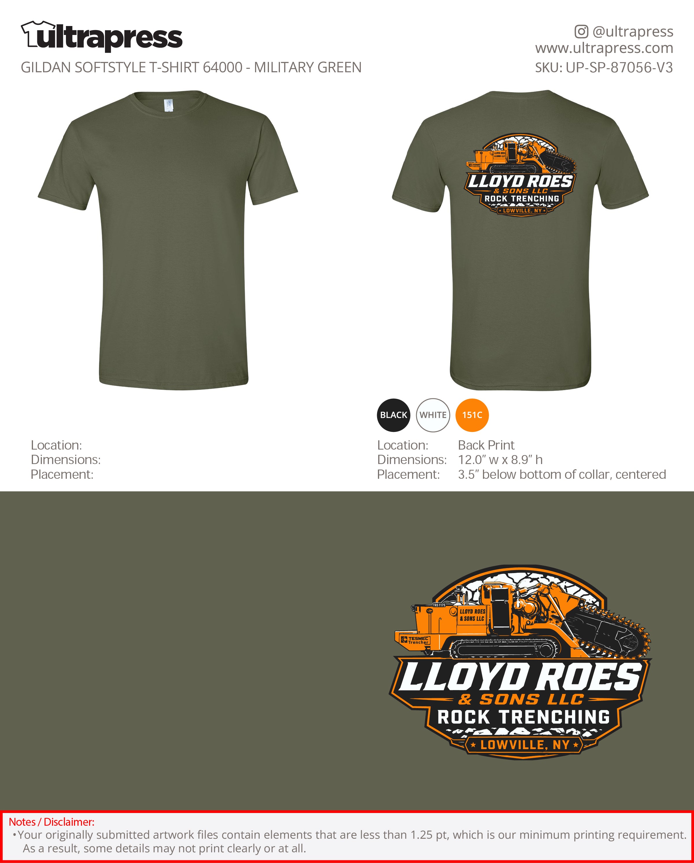 UP-SP-87056 LLOYD ROES & SONS LLC - Norman Roes 100 Min Qty