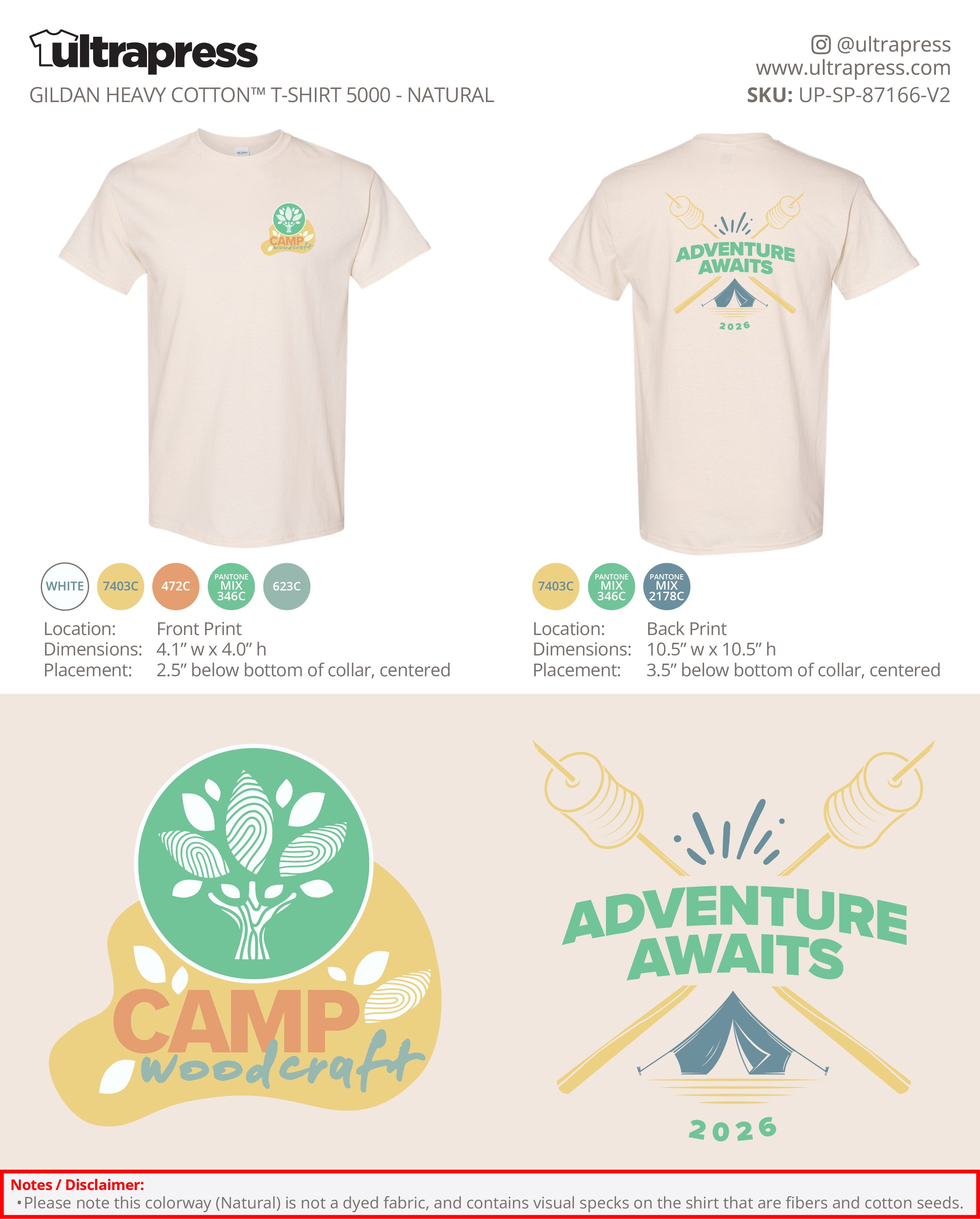 UP-SP-87166 Camp Woodcraft Adventure Awaits 2026 - Israel Serna - 750 Min Qty (Bulk)