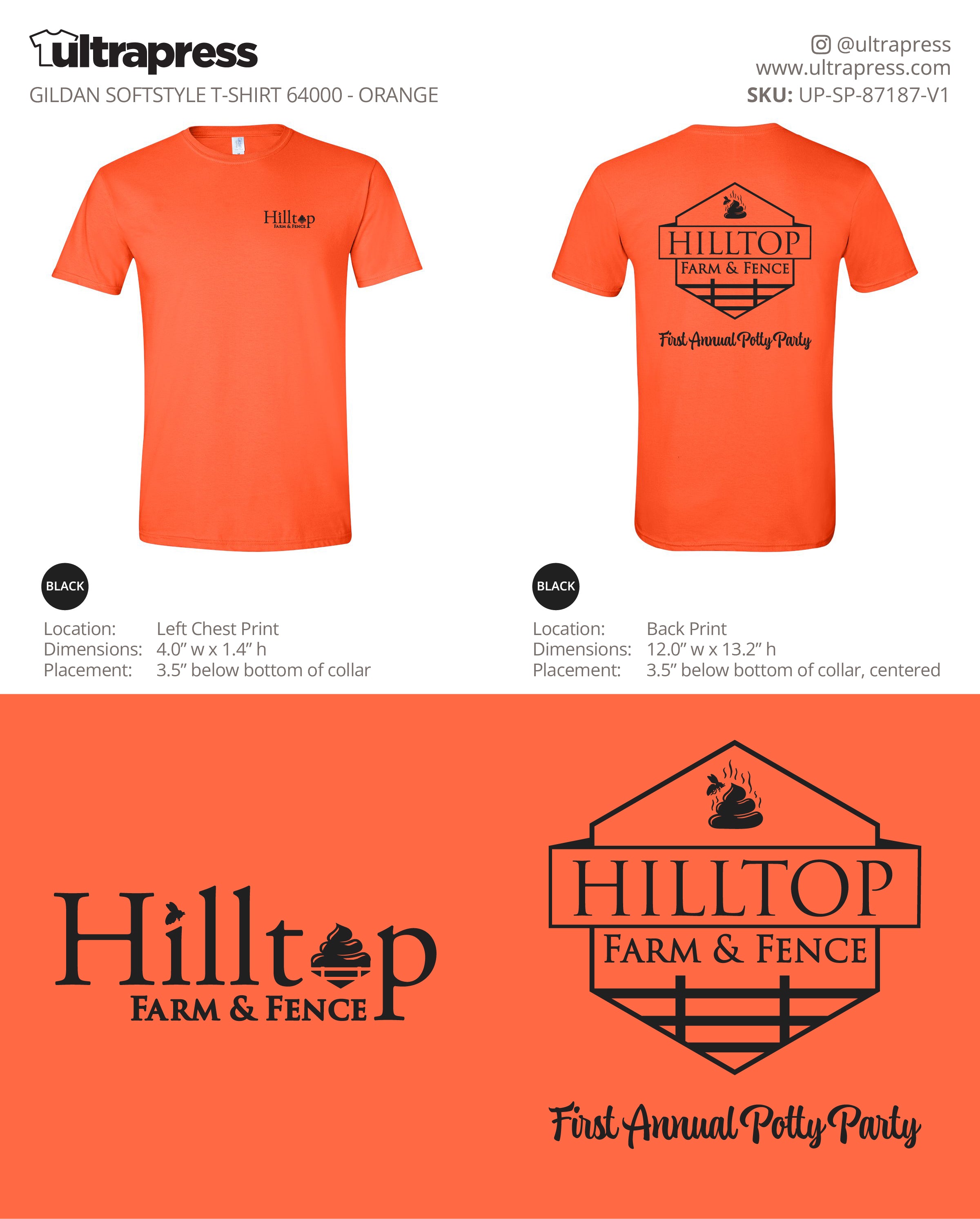 UP-SP-87187 Hilltop Farm & Fence - Bill White (ADULT) 100 Min Qty (Bulk)