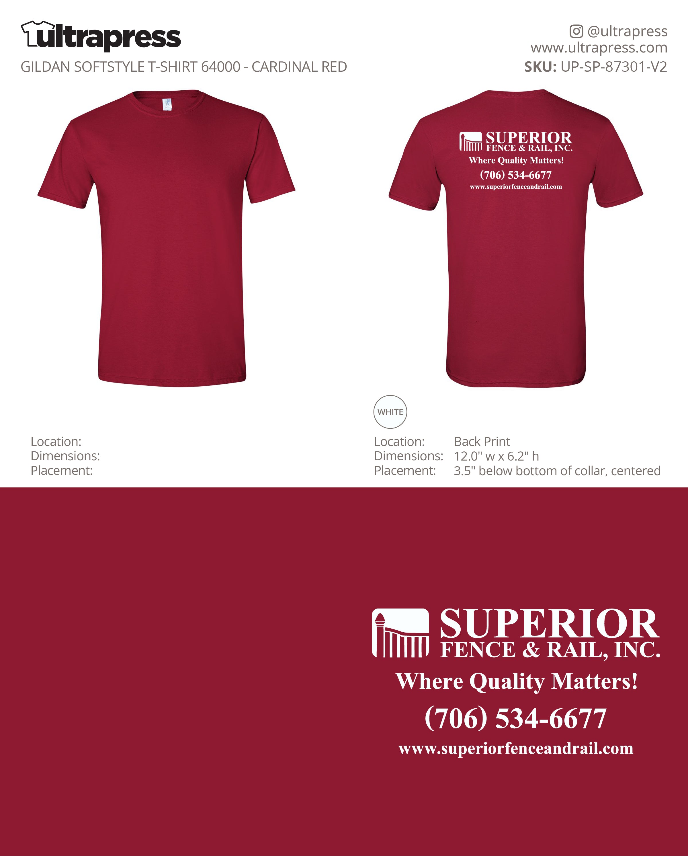 UP-SP-87301 Superior Fence and Rail, Inc. - Kevin Meyers 100 Min Qty (Bulk)