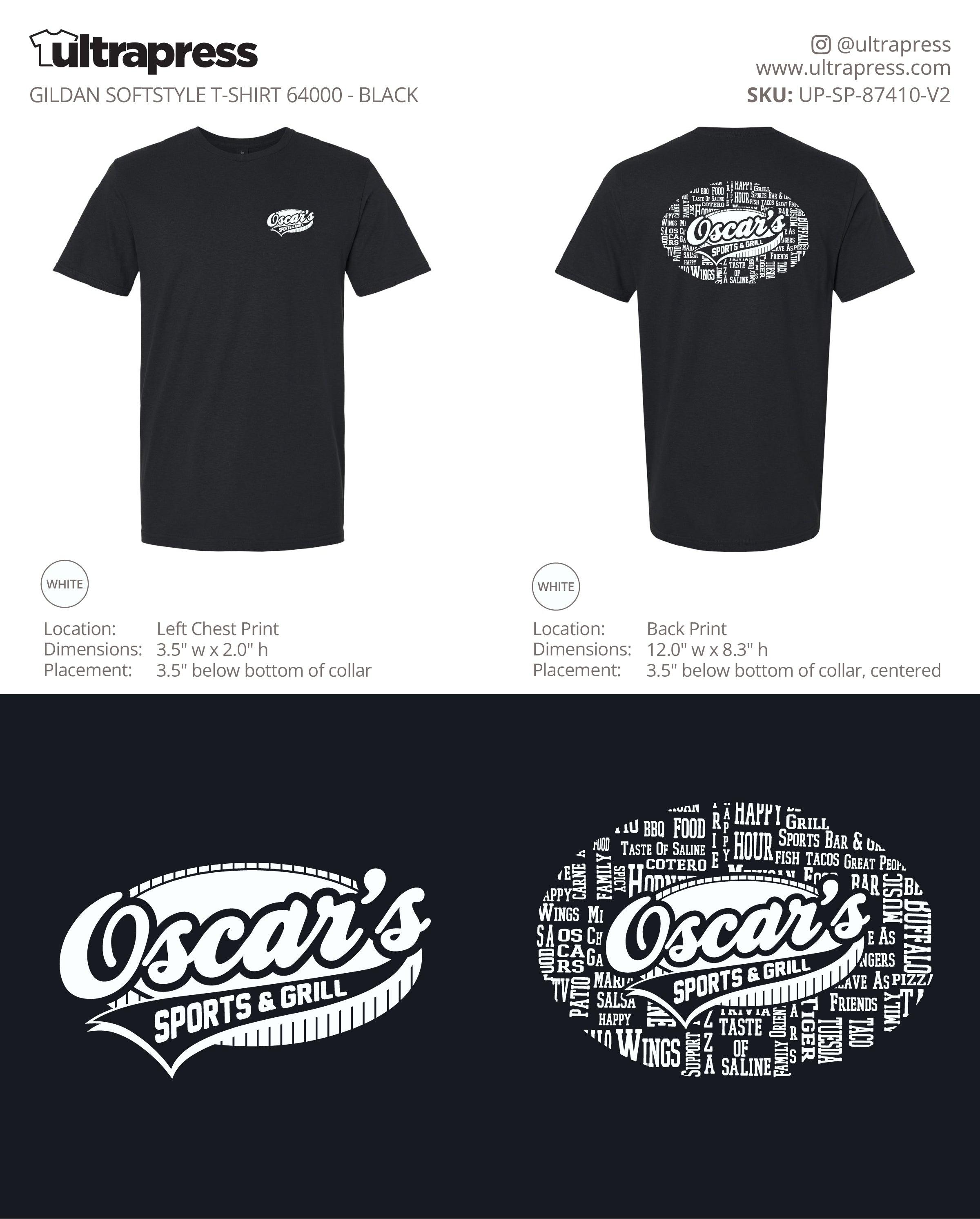 UP-SP-87410 Oscar's Sports & Grill - Marsai Matchett 100 Min Qty (Bulk)