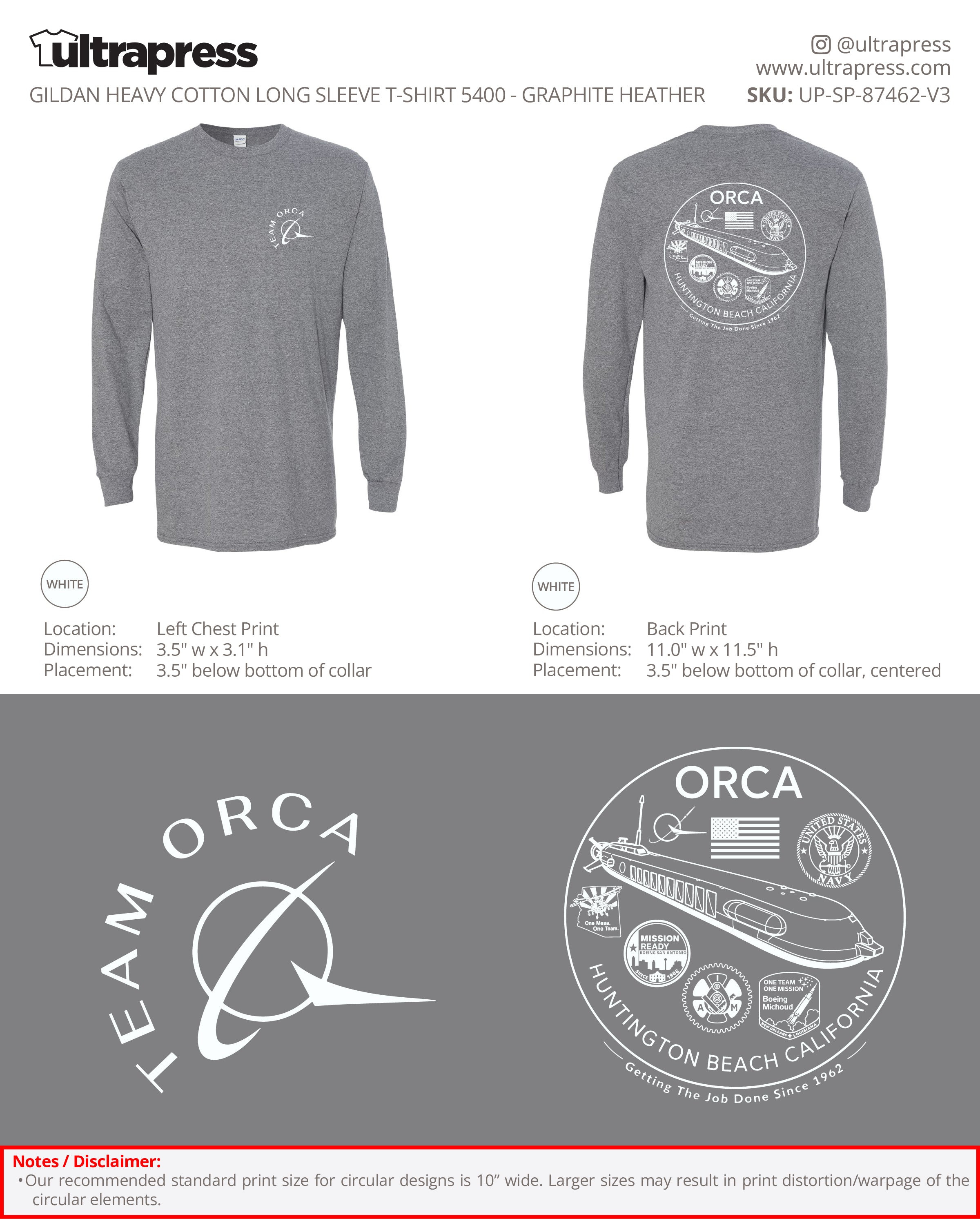 UP-SP-87462 Team Orca 2026 Long Sleeves - Steve Molenda - 100 Min Qty - Package Deal (Bulk)