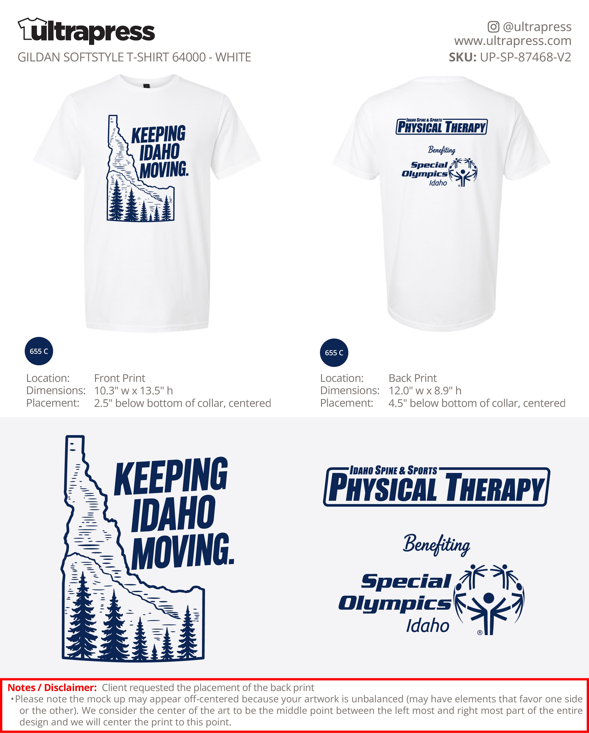UP-SP-87468 Keeping Idaho Moving - Sydney Adams - 100 Min Qty - Package Deal (Bulk)