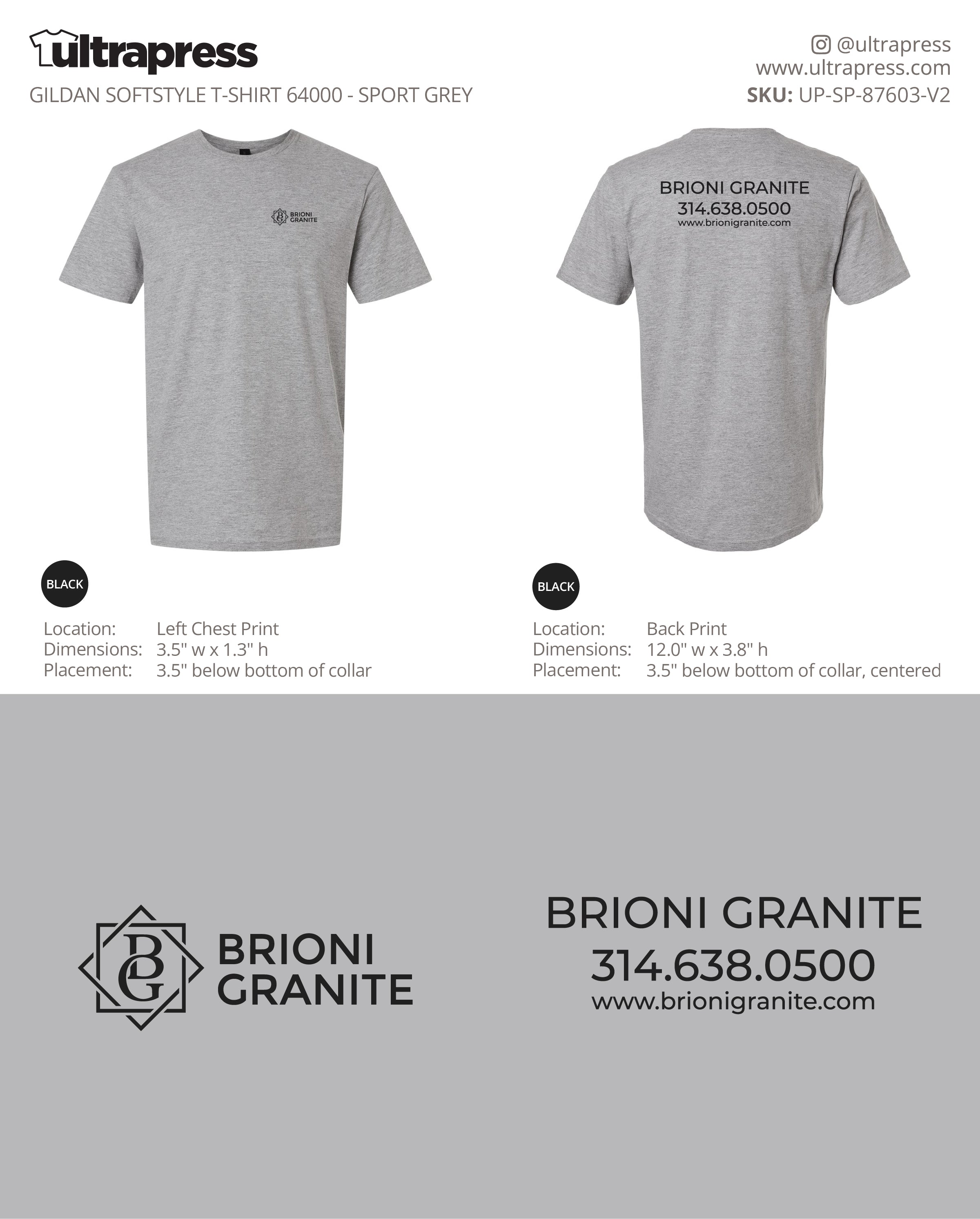 UP-SP-87603 BRIONI GRANITE - Nijaz Mustedanagic - 100 Min Qty - Package Deal (Bulk)