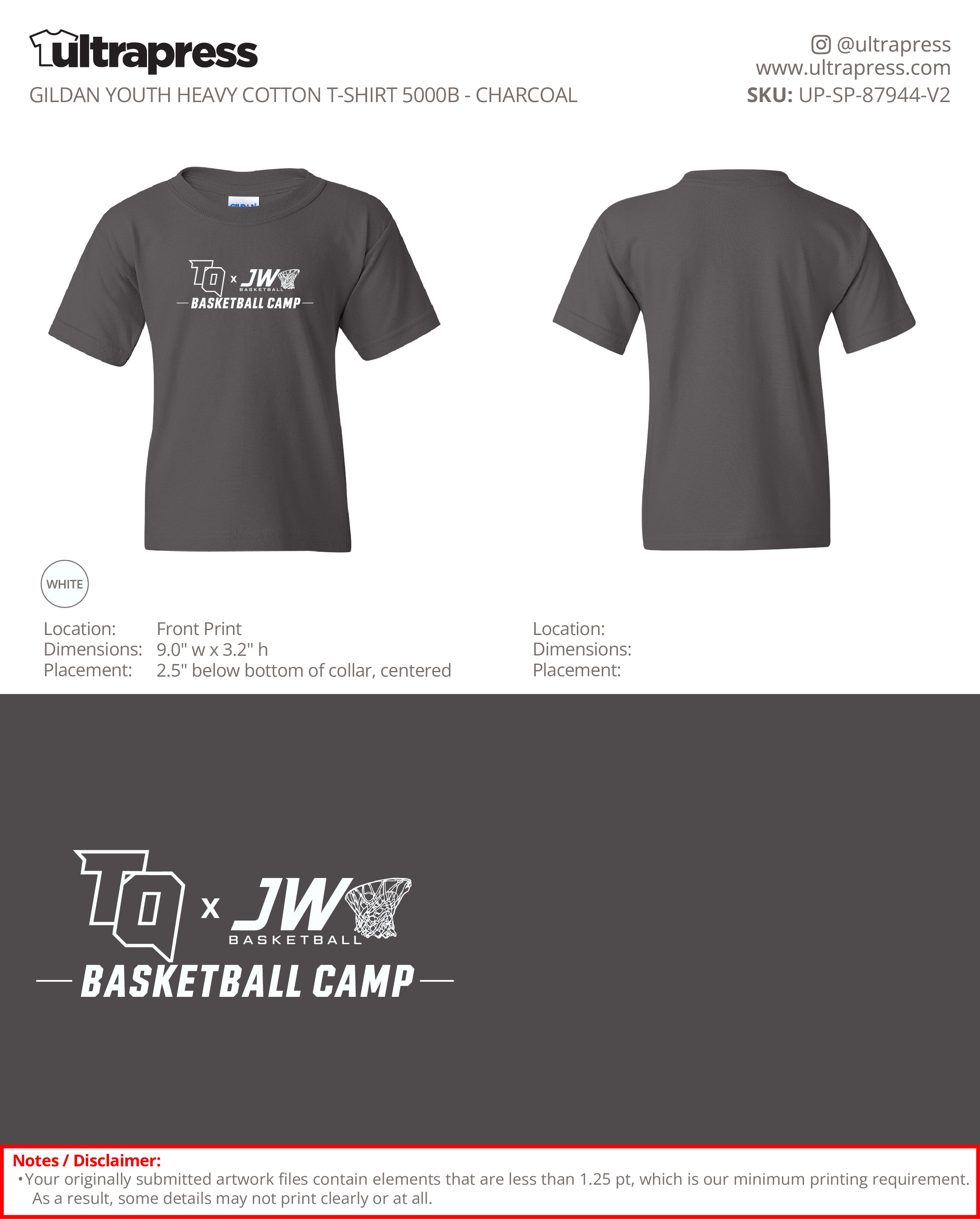 UP-SP-87944 JW Basketball Camp - Jason Wright - 100 Min Qty - Package Deal (Bulk)