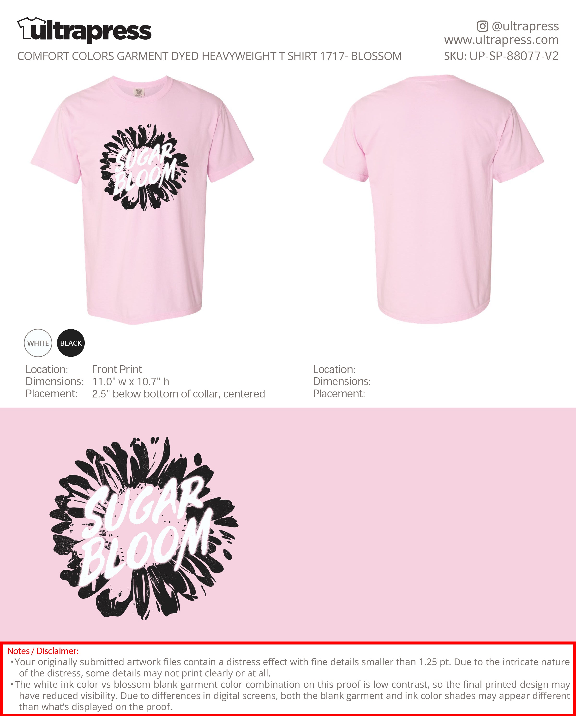 UP-SP-88077 Sugar Bloom (Black Ink) - Daisy Dixon 24 Min Qty (Bulk)
