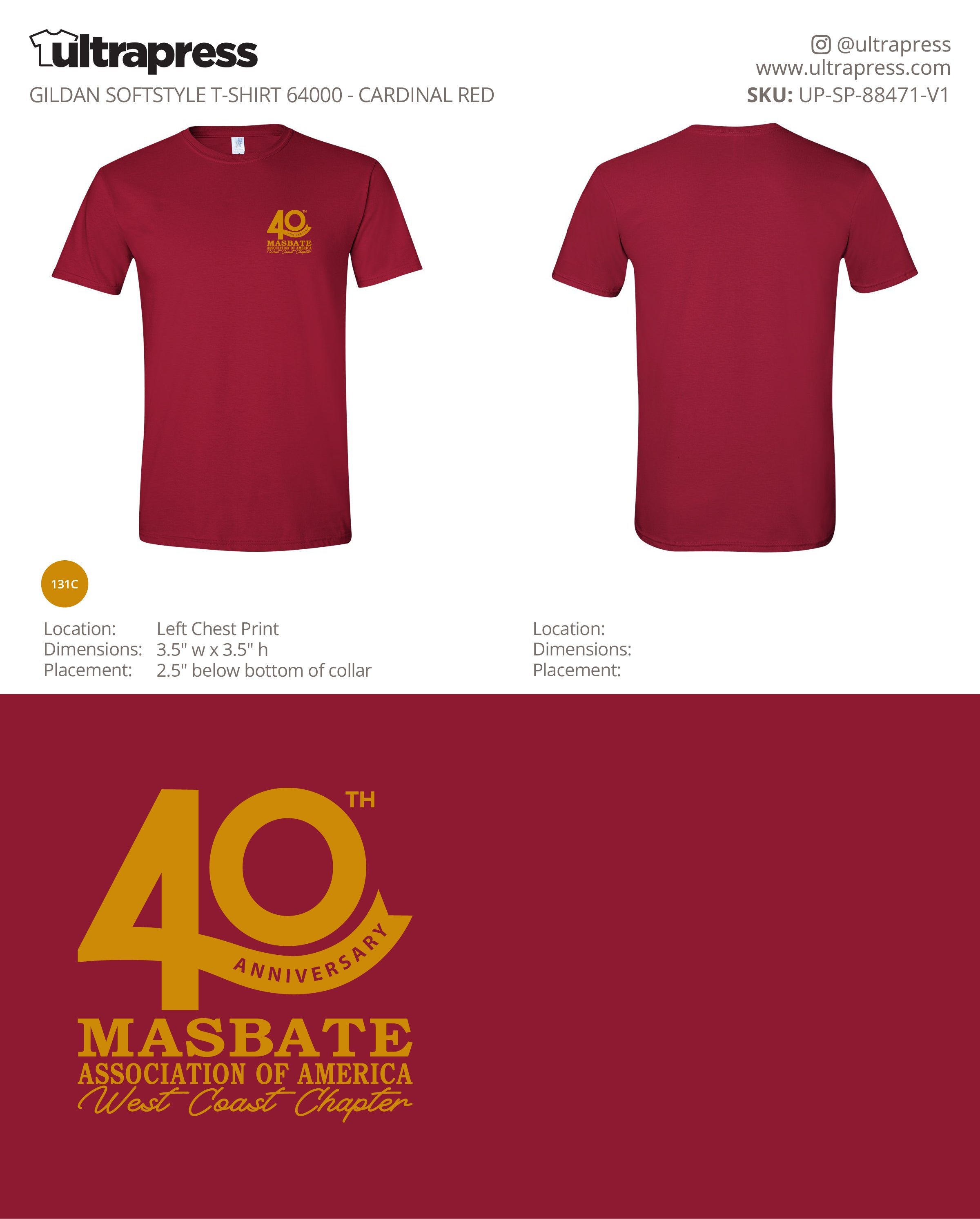 UP-SP-88471 40 Years Masbate Association of America - 100 Min Qty - Package Deal (Bulk)