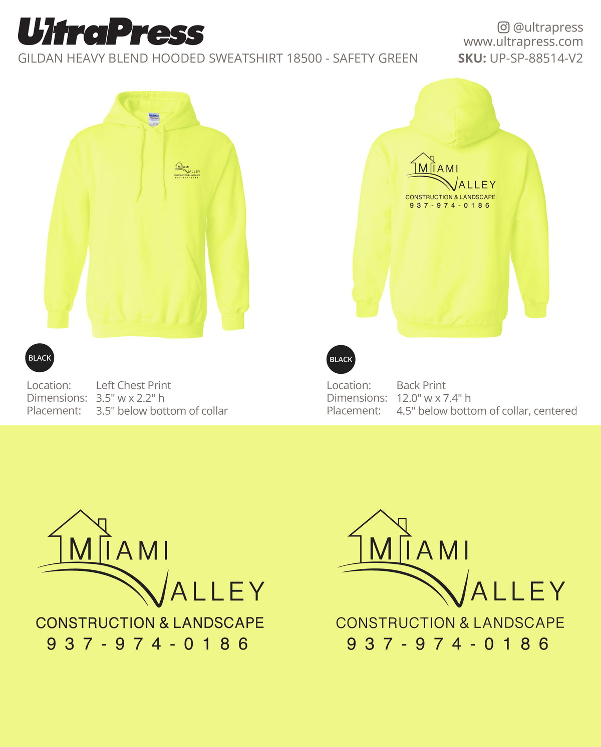 UP-SP-88514 Miami Valley Construction & Landscape (Hoodies) - Nick Sorensen 24 Min Qty (Bulk)