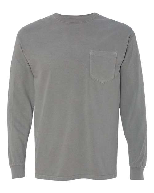 Garment-Dyed Heavyweight Long Sleeve Pocket T-Shirt - 4410