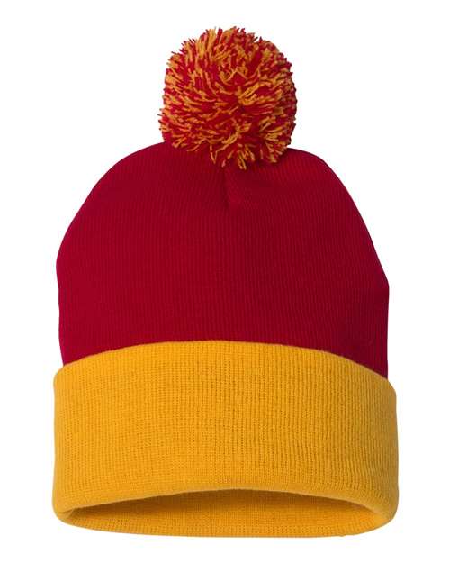 Pom-Pom 12" Knit Beanie - SP15