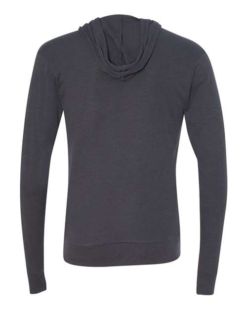 Unisex Triblend Lightweight Full-Zip Hooded Long Sleeve Tee - 3939
