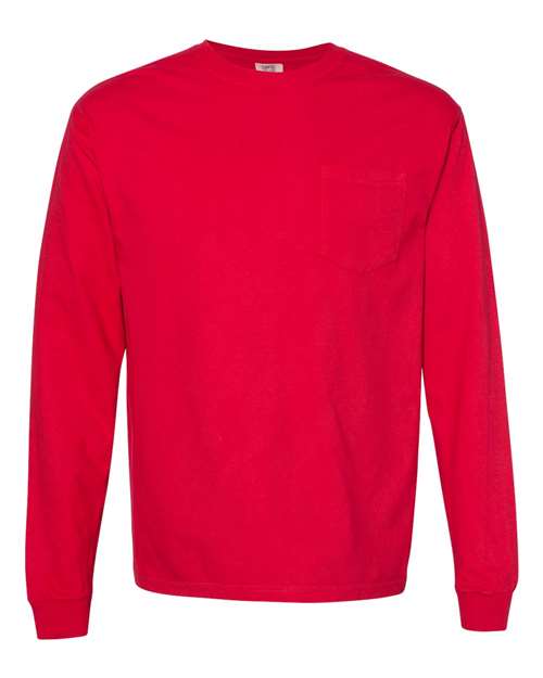 Garment-Dyed Heavyweight Long Sleeve Pocket T-Shirt - 4410