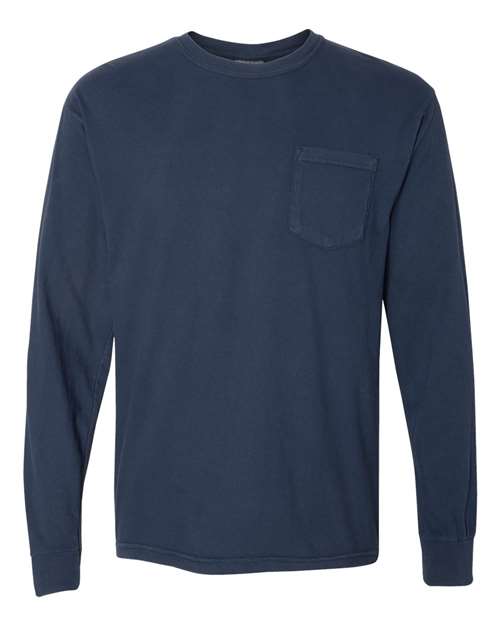 Garment-Dyed Heavyweight Long Sleeve Pocket T-Shirt - 4410