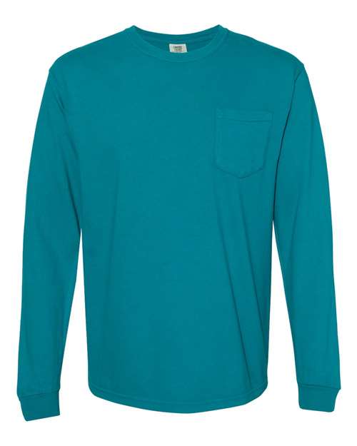 Garment-Dyed Heavyweight Long Sleeve Pocket T-Shirt - 4410