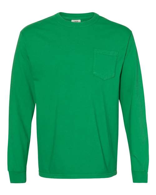 Garment-Dyed Heavyweight Long Sleeve Pocket T-Shirt - 4410