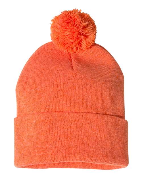 Pom-Pom 12" Knit Beanie - SP15