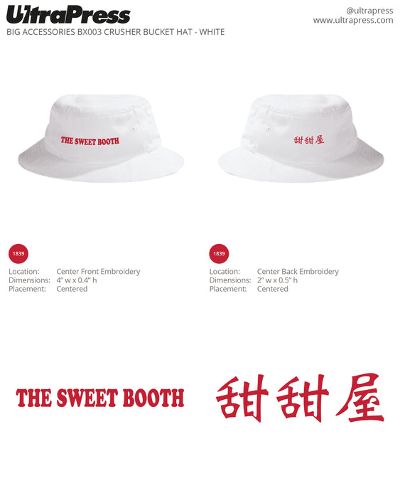 Sweet Booth Emb Bucket Hat (UP-CUTF-60185)