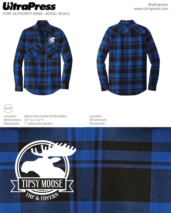 UP-EMB-62591 Tipsy Moose Flannel 145 Min Qty (Bulk)
