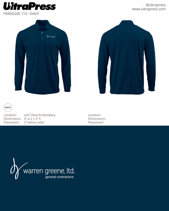 UP-EMB-63341 Warren Greene Polos Jan 2023 RO 145 Min Qty (Bulk)