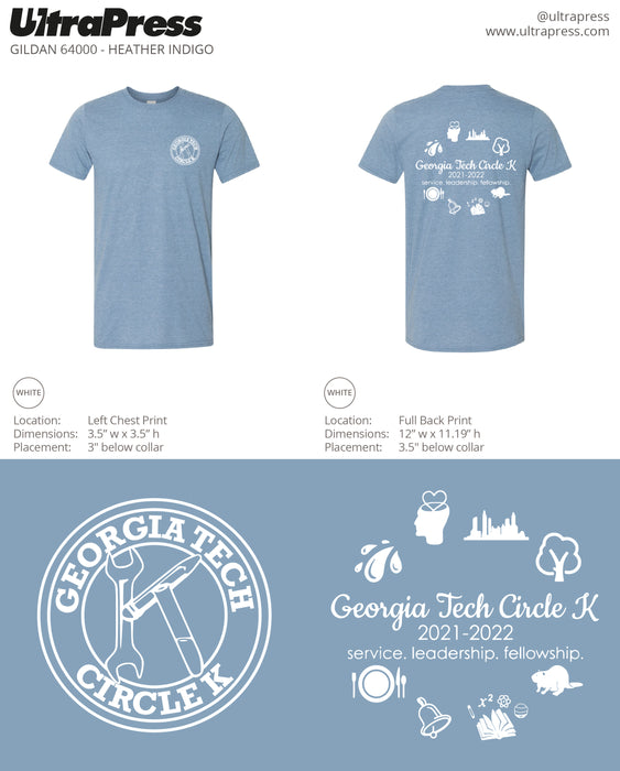 GA Tech Circle K T-shirts (24 piece min)