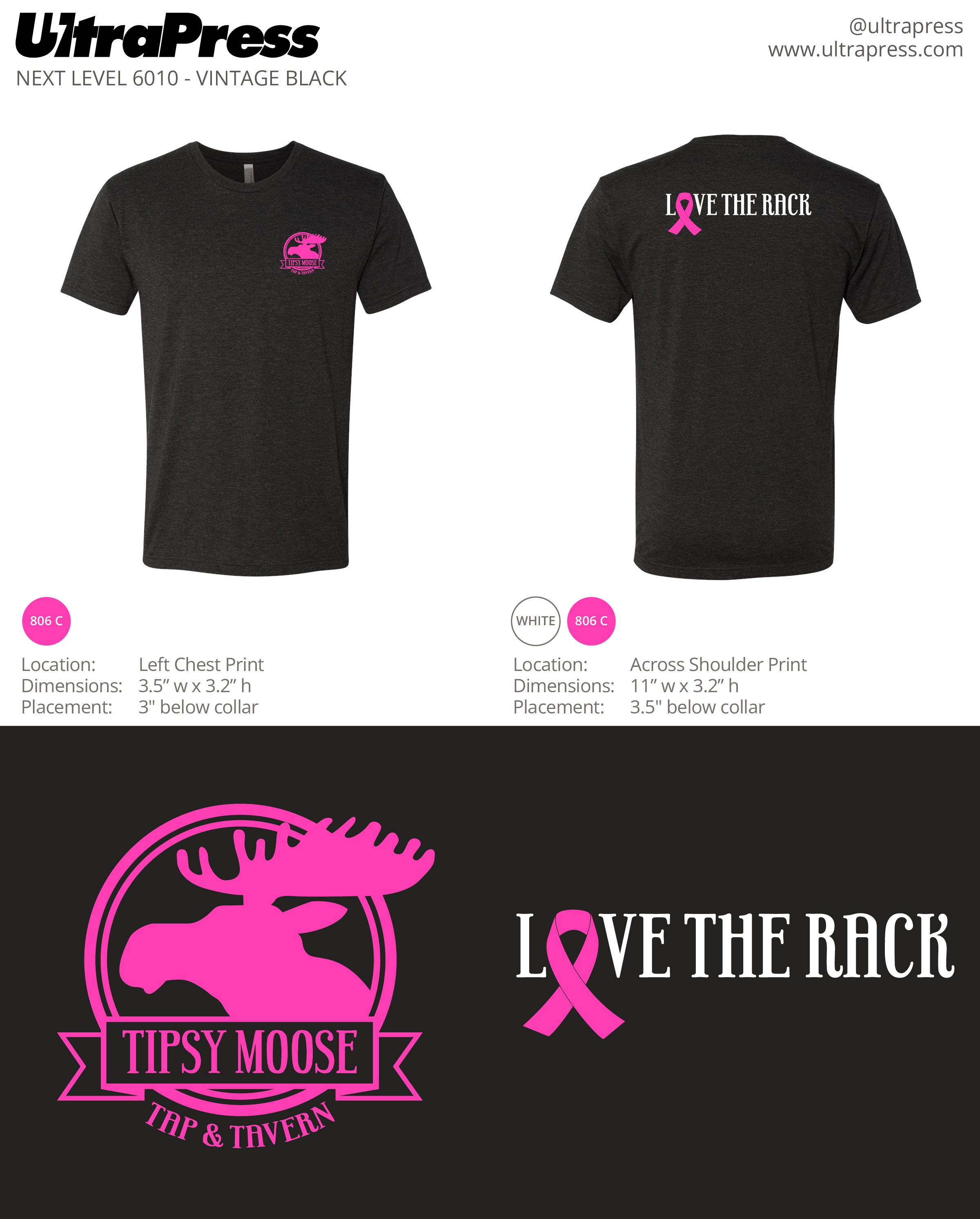 UP-SP-62302 Tipsy Moose Breast Cancer Awareness 145 Min Qty (Bulk)