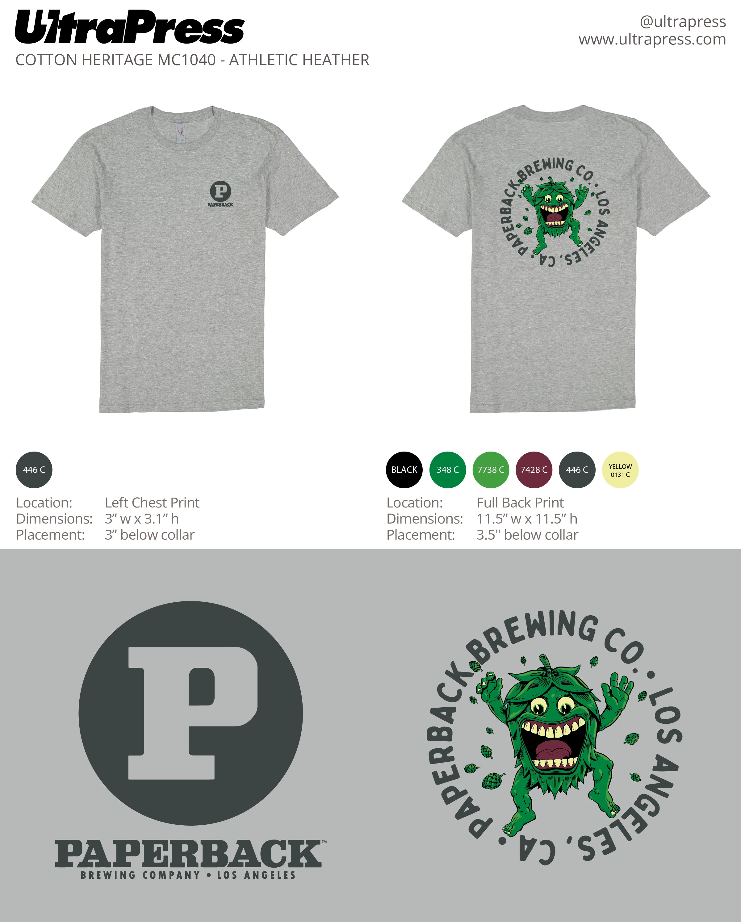 UP-SP-63051 Hop Monster Tee 72 Min Qty (Bulk)