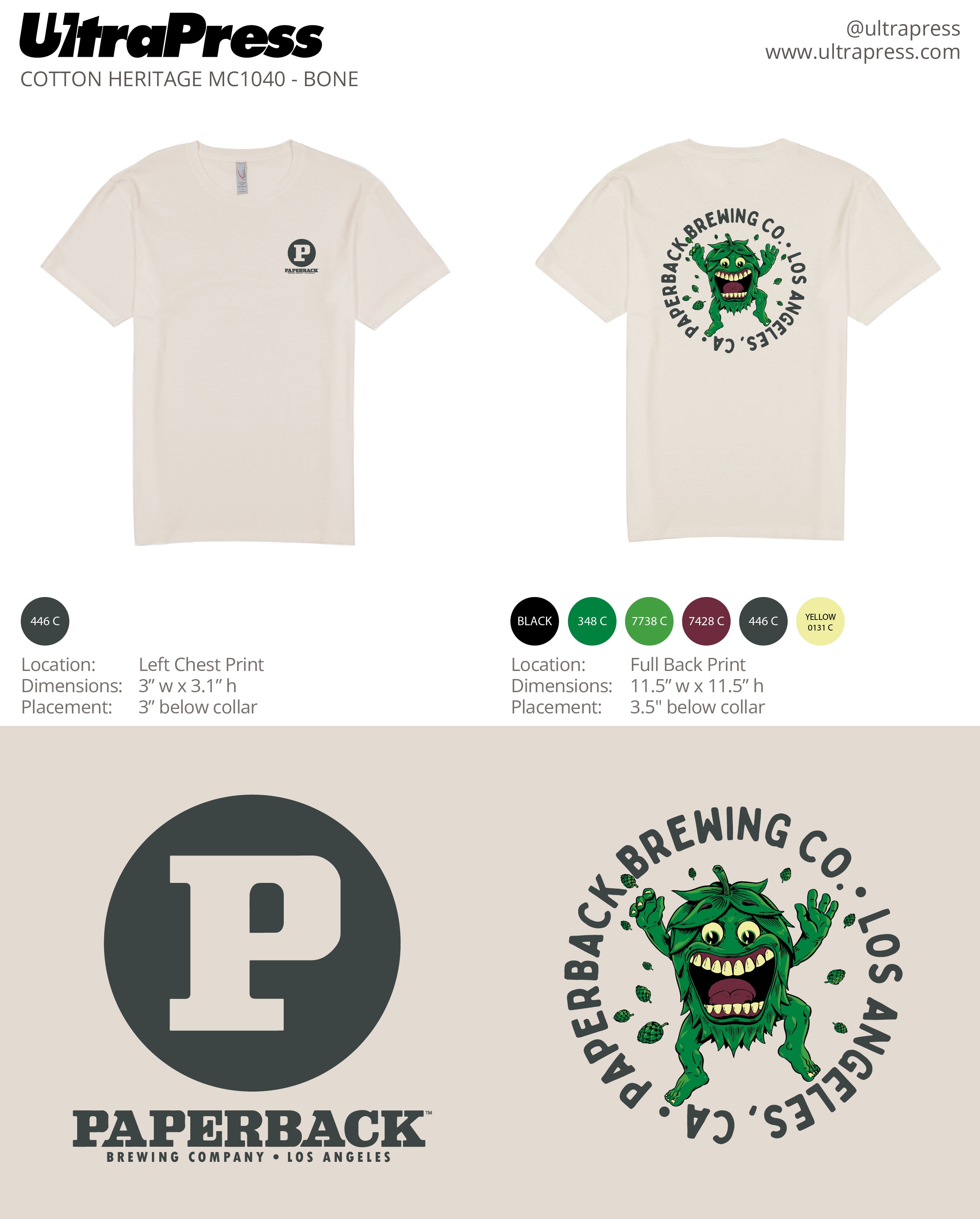 UP-SP-63051 Hop Monster Tee 72 Min Qty (Bulk)