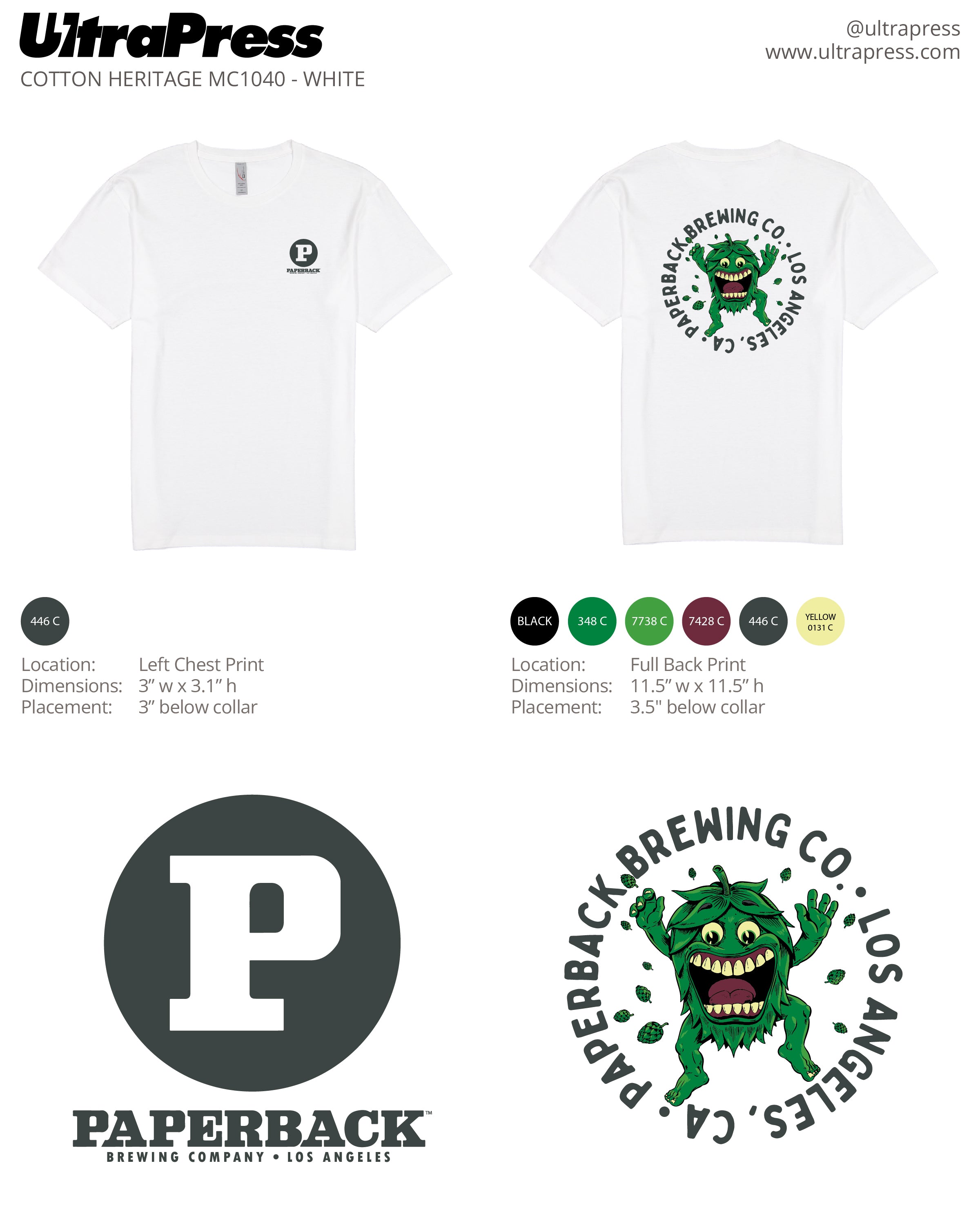 UP-SP-63051 Hop Monster Tee 72 Min Qty (Bulk)