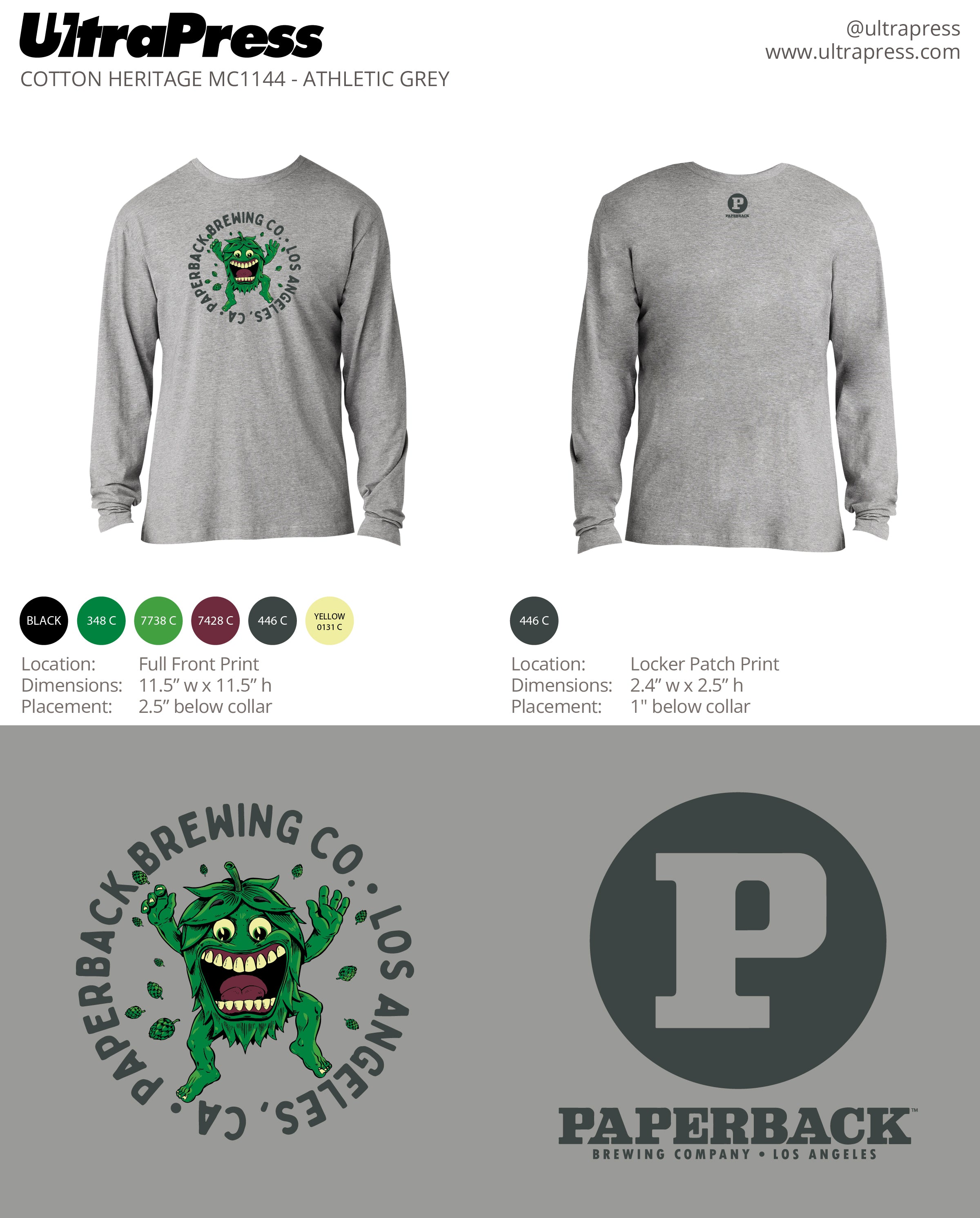 UP-SP-63052 Hop Monster Long Sleeves 24 Min Qty (Bulk)