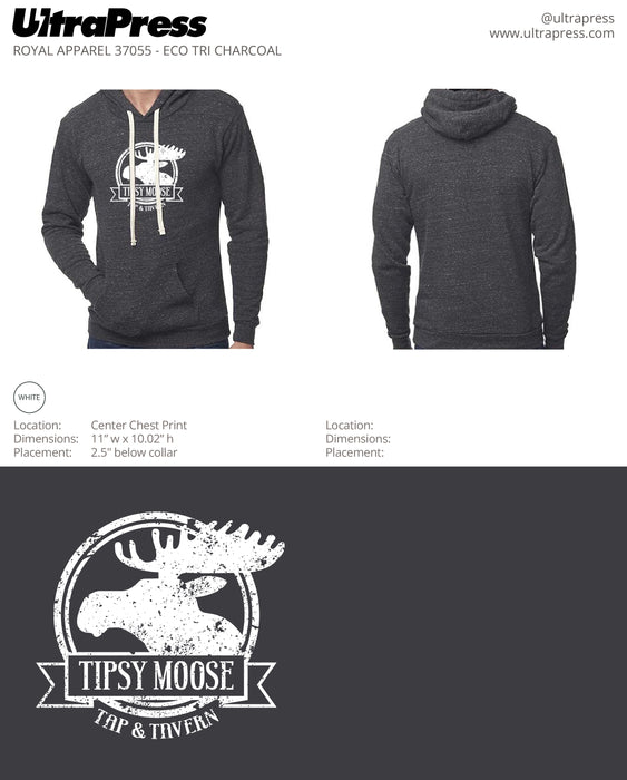 UP-SP-63204 Tipsy Moose Distressed Logo Hoodie 288 Min Qty (Bulk)