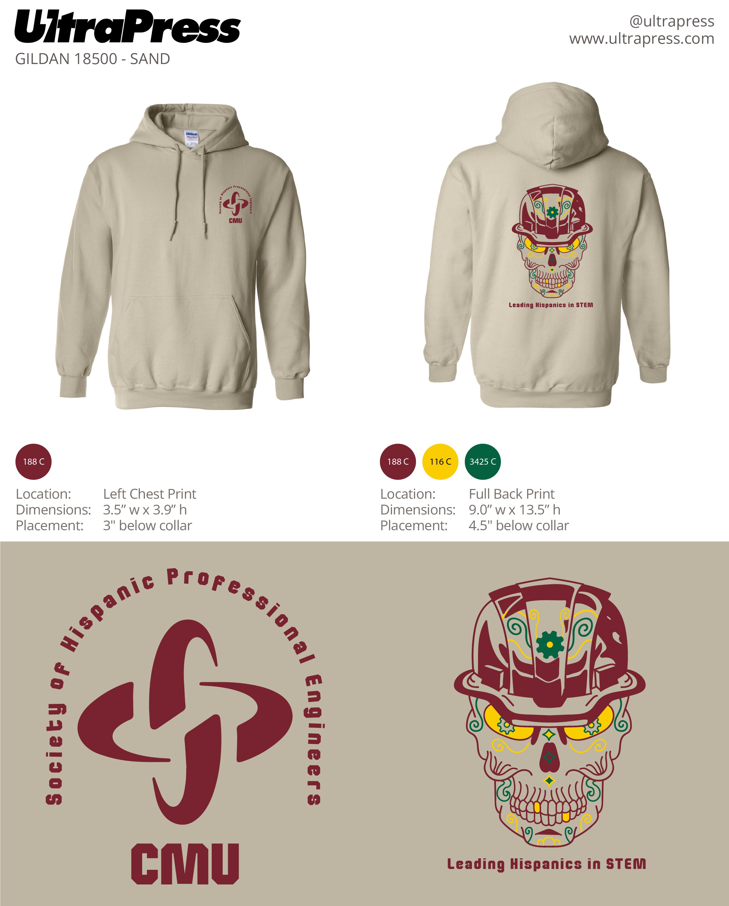 UP-SP-63375 CMU SHPE Skull Design 48 Min Qty (Bulk)